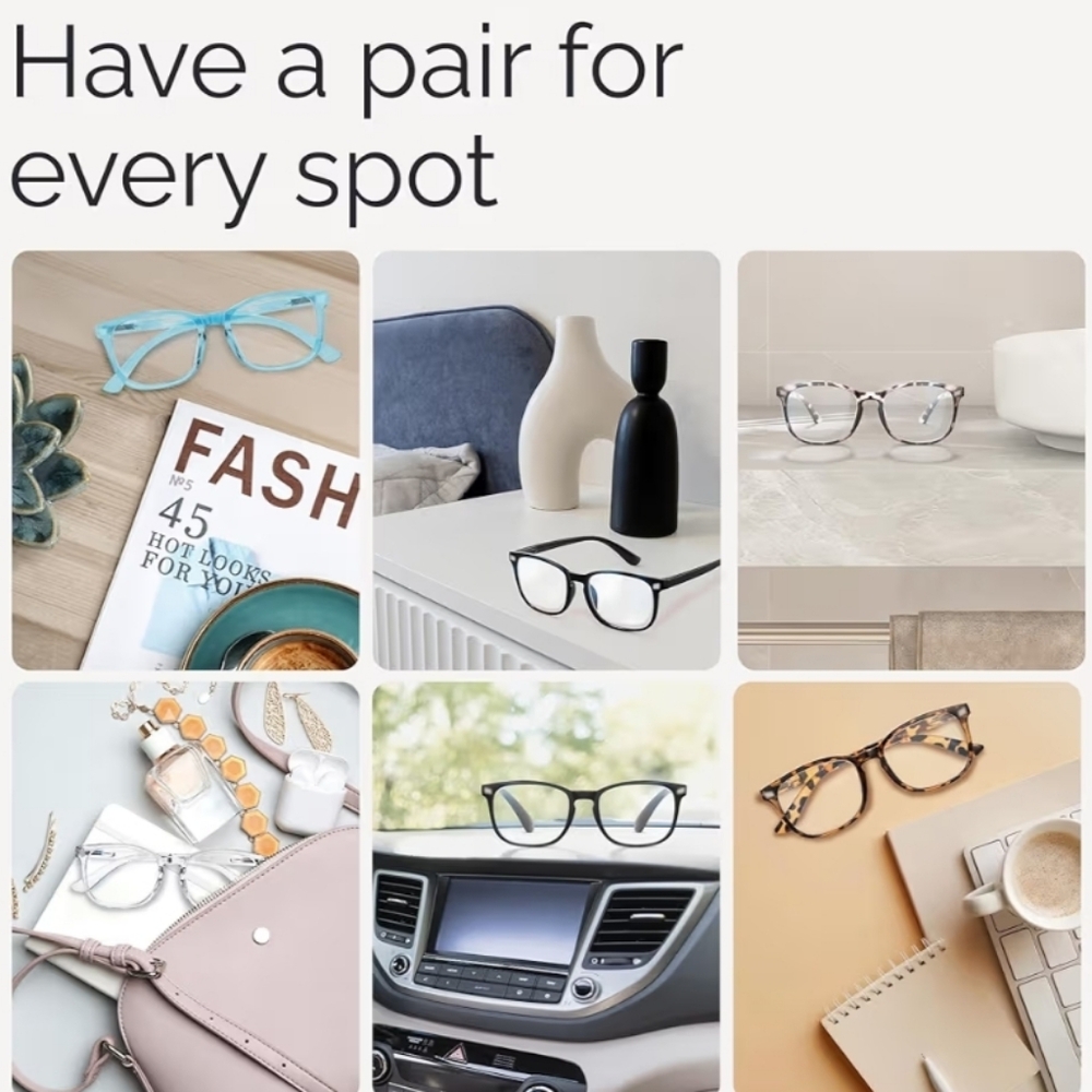 Reading Glasses for Women/Men, Eyeglasses, Blue Light Readers +5.0 - 5 Pack - Picture 5 of 6